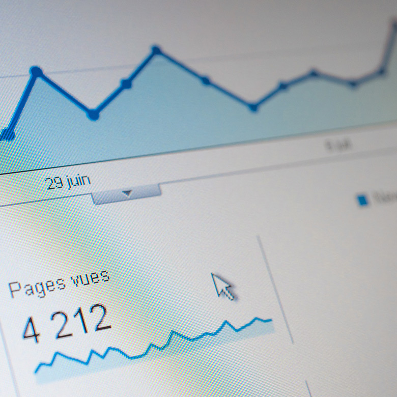 Graphique de statistiques de fréquentation d'un site web